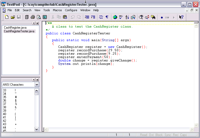 class not showing up after compiling java