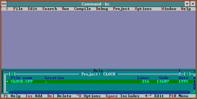 Insert file into project command