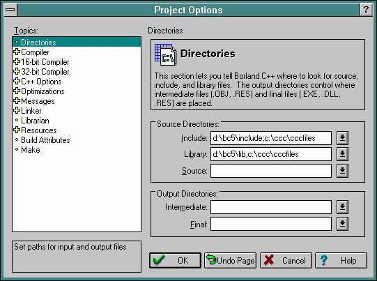 BC++ 5.0 Include directories