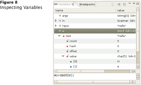Figure 6 - Inspecting Variables
